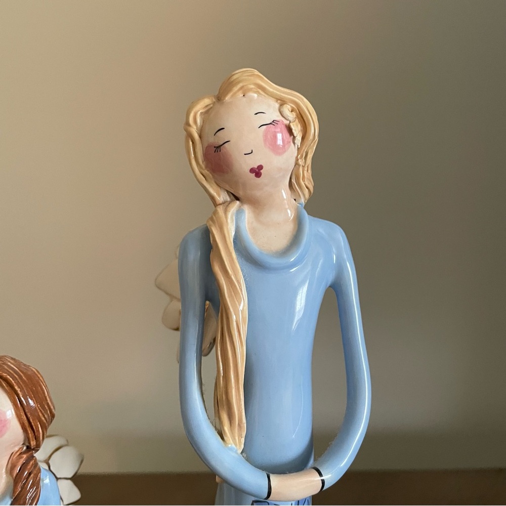 Heather Goldminc Blue Sky Claywork Angel Figurines Set Of Three - Picture 2 of 16